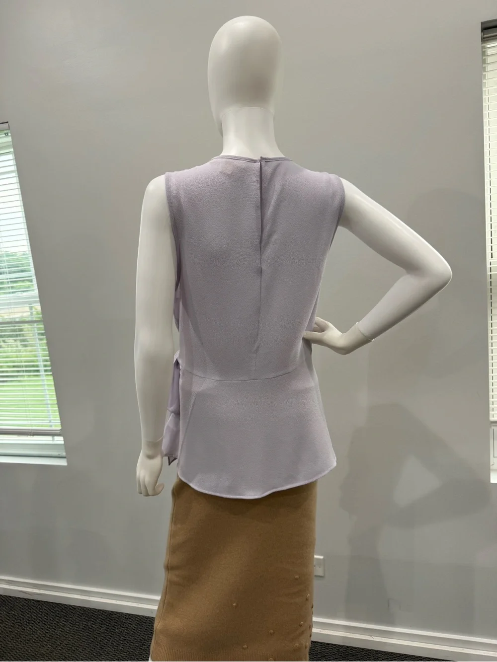 Michael Kors Sleeveless Lavender Tie-Side Wrap Camisole